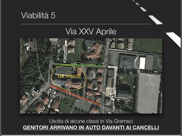 quinto problema, Via XXV Aprile con De Amicis: proponiamo uscita di alcune calessi su Via Gramsci #opendalmine http://t.co/SL7pitKmjz